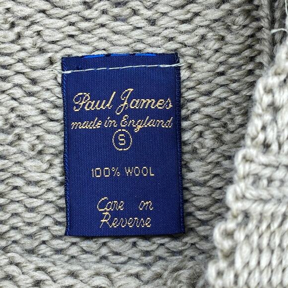 PAUL JAMES Sweater Women S Wool Fisherman Cable Funnel Neck Pullover Green Khaki - Picture 5 of 9